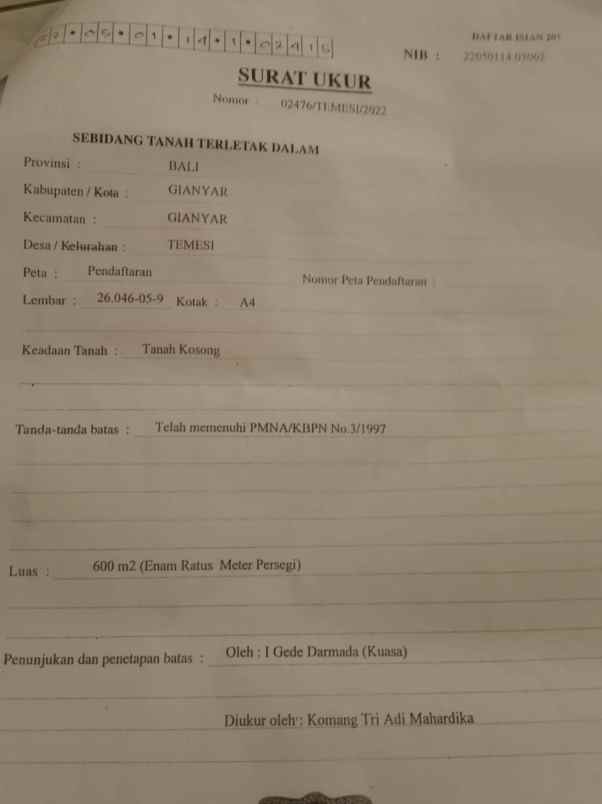 dijual tanah perumahan wira kumala asri