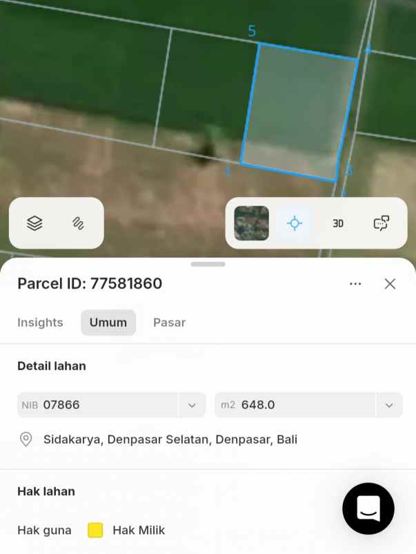 dijual tanah sidakarya