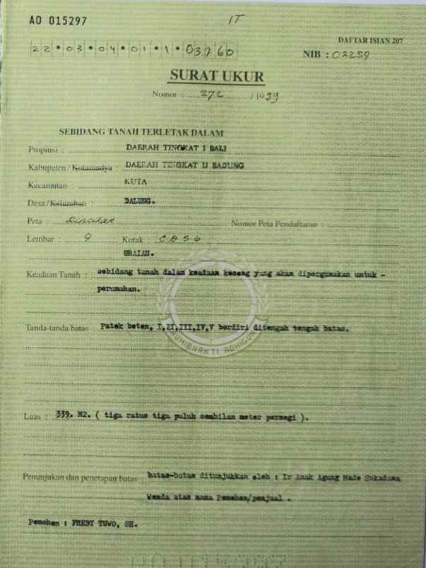 dijual tanah surya bhuana