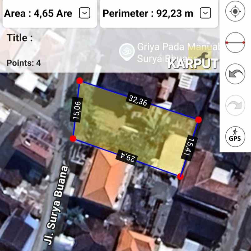 dijual tanah surya bhuana