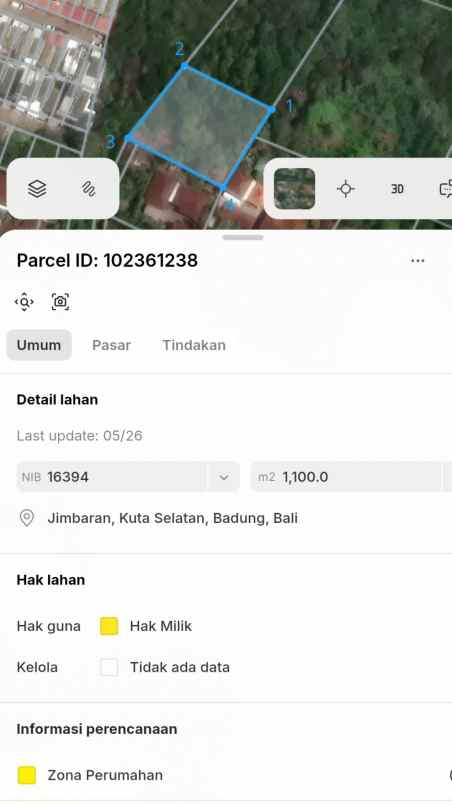dijual tanah taman jimbaran