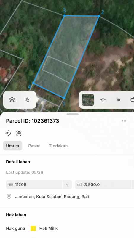 dijual tanah taman jimbaran