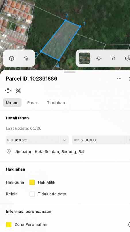 dijual tanah taman jimbaran
