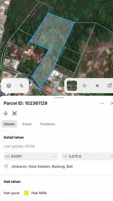 dijual tanah taman jimbaran