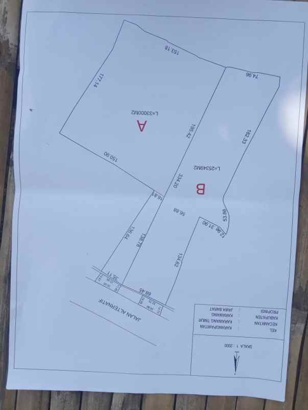 dijual tanah tanjung pura karawang barat