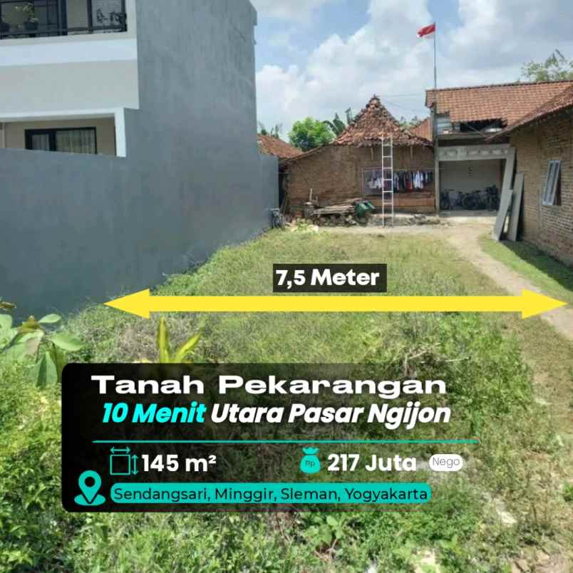 dijual tanah tempel