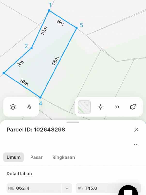 dijual tanah tunjung sari