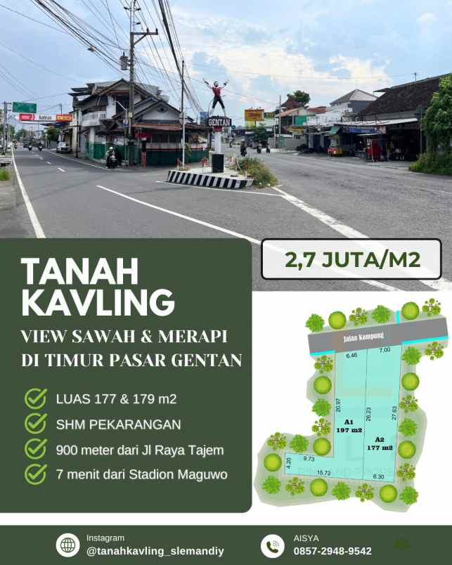 dijual tanah wonorejo wedomartani