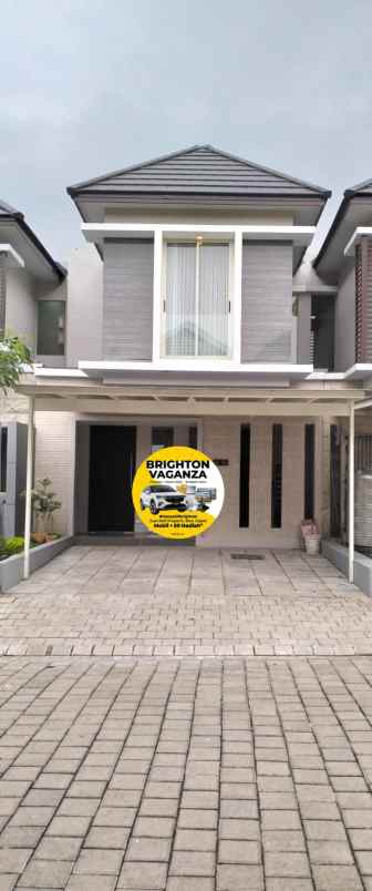 graha natura full furnished barbeque area di belakang