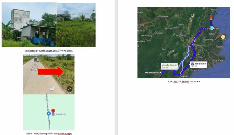 jual tanah dan bangunan dekat ikn muara badak