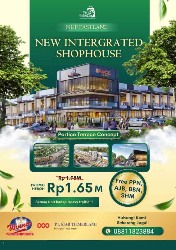 ruko strategis di dekat setadion pekansari cibinong
