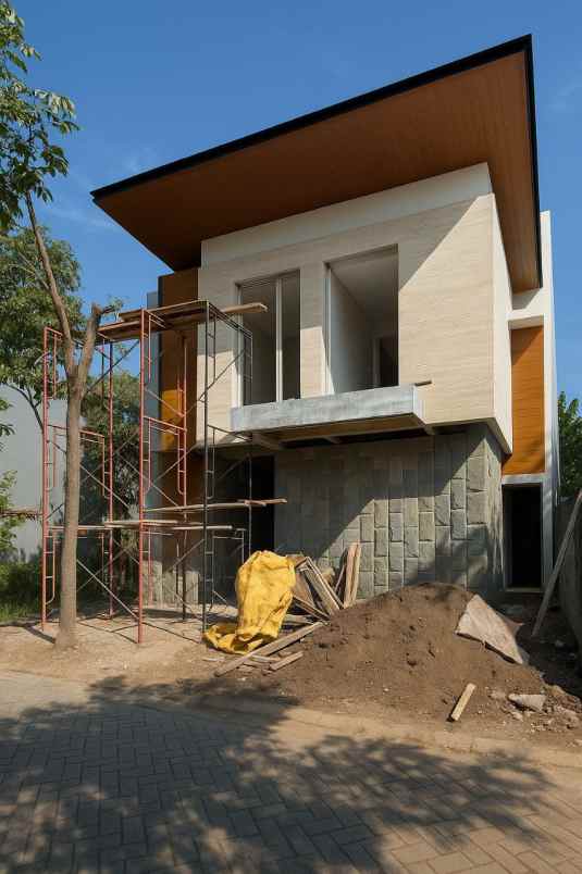 rumah alam hijau citraland modern house pool balcony