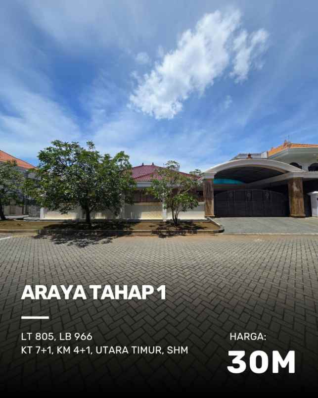 rumah araya tahap 1 strategis siap huni