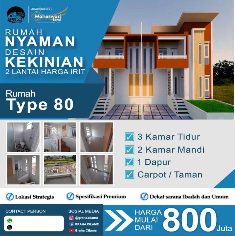 rumah cilame jl h gofur cimahi