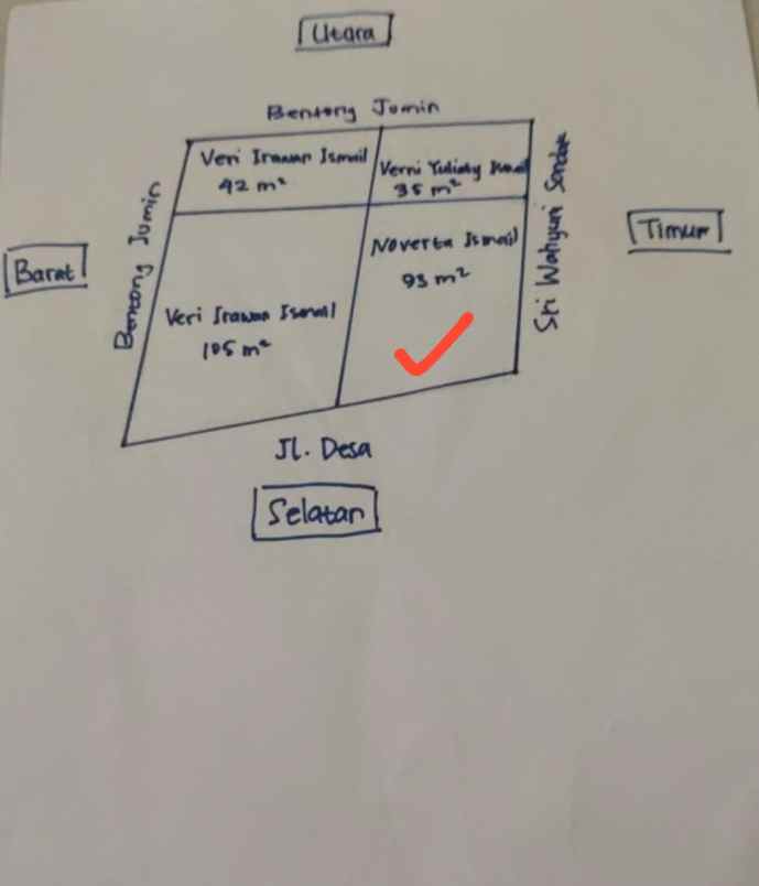 rumah jl cemara ii no 99 rt 003