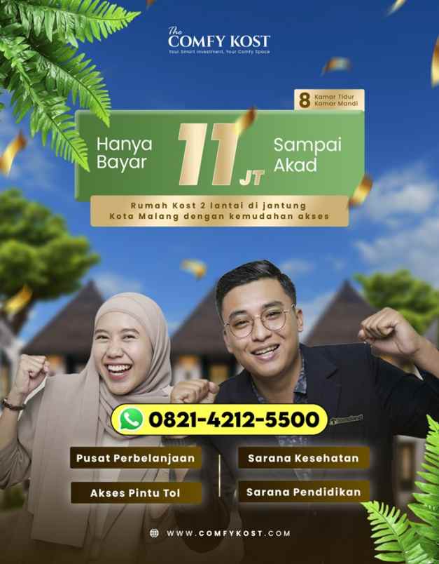 rumah kost murah dekat unisma lokasi strategis