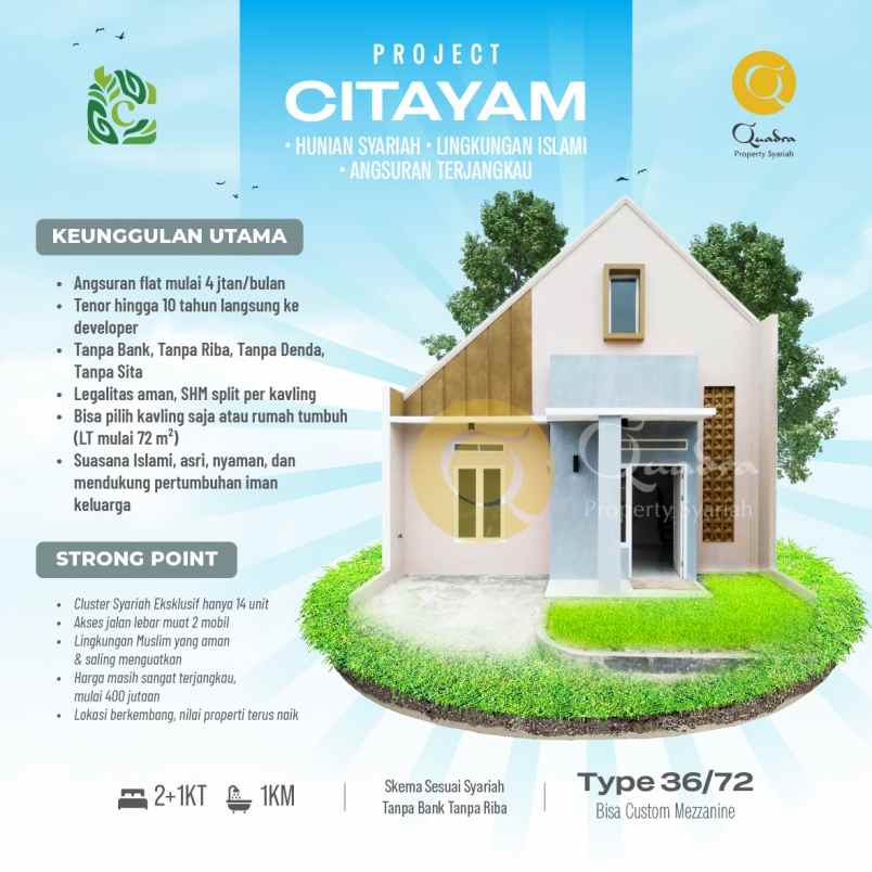 rumah readystok cluster strategis citayam bogor depok