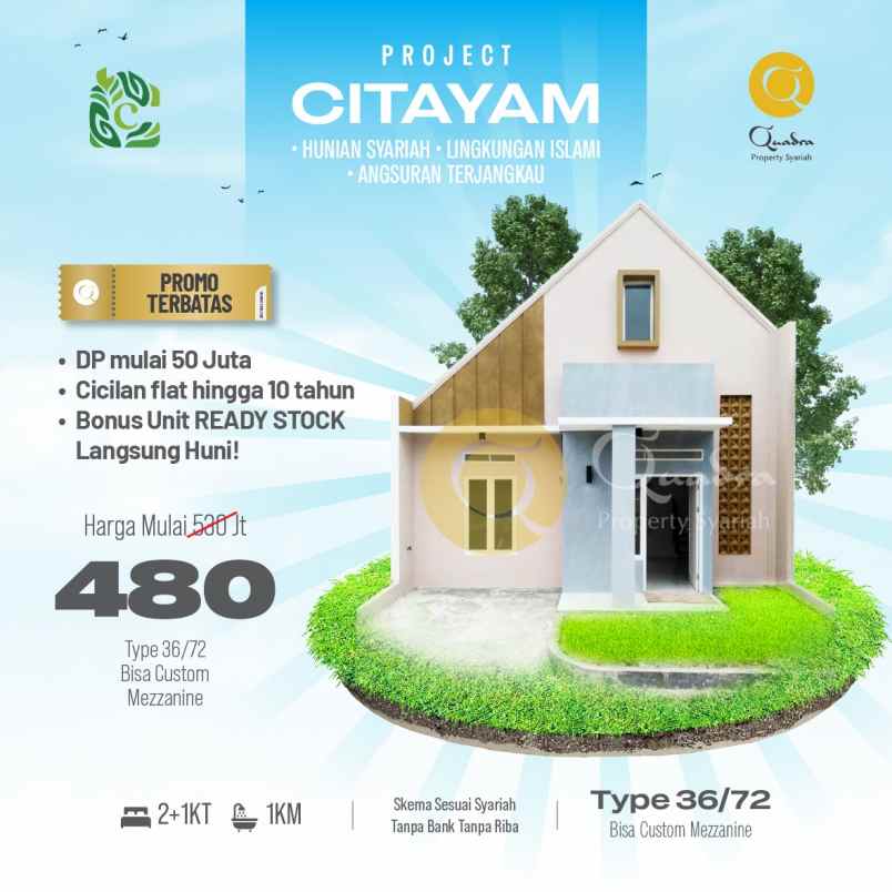 rumah readystok cluster strategis citayam bogor depok