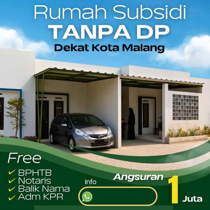 rumah subsidi dekat sawojajar cicilan cuma 1 jutaan