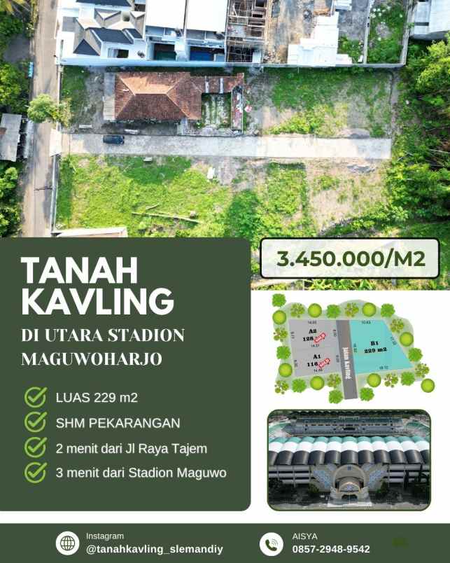 tanah kavling dekat sd model dan stadion maguwoharjo