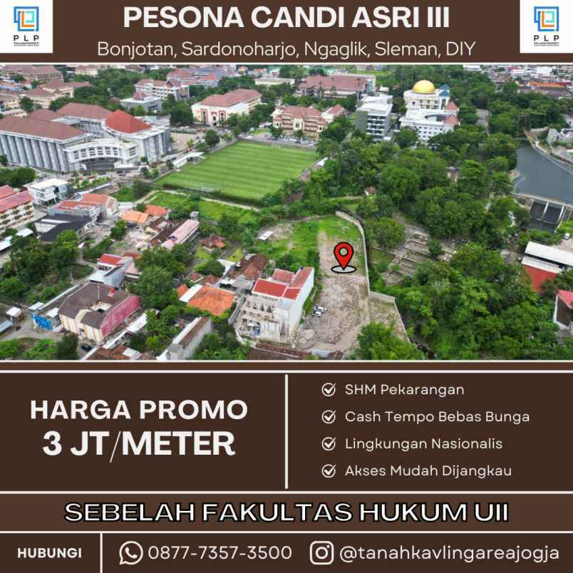 tanah kavling murah sebelah kampus uii jakal