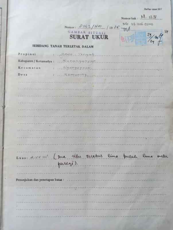 tanah kawasan wisata alam