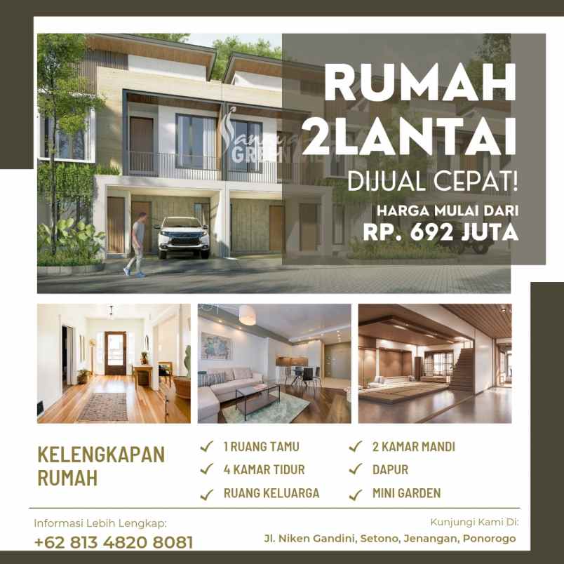 terlaris rumah syariah empat kamar tidur di ponorogo