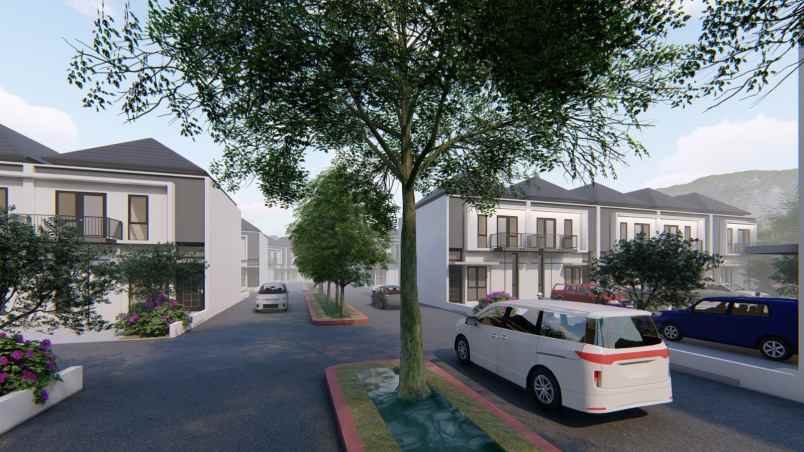 town house view gunung merbabu di magelang