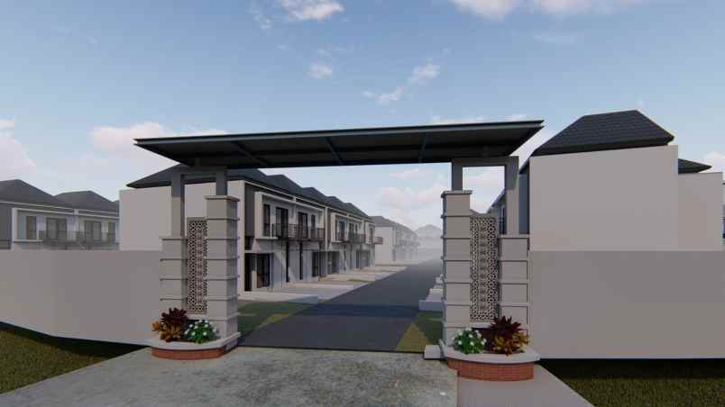 town house view gunung merbabu di magelang