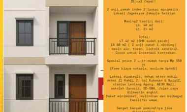 2 unit rumah inden jagakarsa jakarta selatan