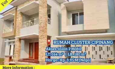 Dijual Hunian Eksklusif di Cipinang Type 164/180m2 Akses Jalan 2 Mobil