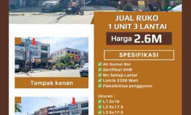 dijual 1 unit ruko 3 lantai