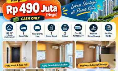 Apartemen Belmont Residence 2 Studio Jadi 1 Kebon Jeruk Jakarta Barat