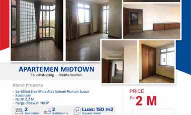 dijual apartemen midtown dibawah njop jakarta selatan