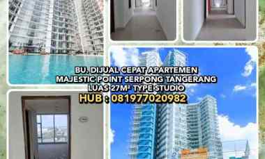 Bu. Dijual Cepat Apartemen Majestic Point Serpong Tangerang. L27m