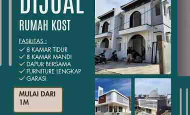 dijual cepat rumah kost 8 kamar dekat ub malang 1 m