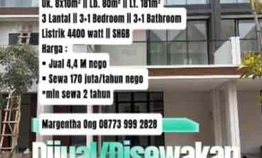 dijual disewakan rumah pik 2 3 lantai 3 1 bedroom
