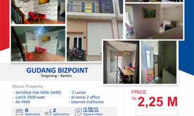 dijual gudang bizpoint loxembourge tangerang