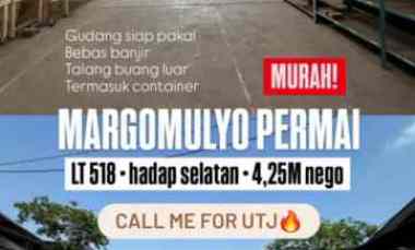 dijual gudang murah margomulyo permai