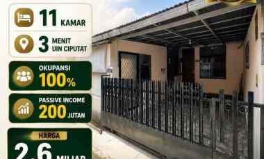 Rumah Kost 11 Kamar Full Furnished Full Terisi dekat UIN Ciputat