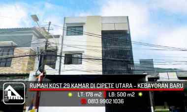 Rumah Kost 29 Kamar Penuh di Cipete Utara, Kebayoran Baru