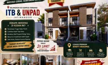 Dijual Kost Full Furnish di Jatinangor, 8 Kamar Tidur, Lokasi Favorit