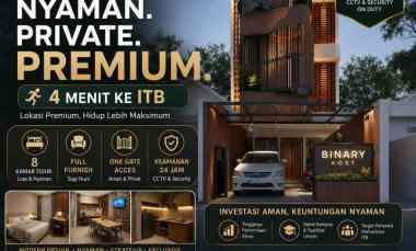 Dijual Kost Exclusive 8 Kamar Full Furnish, 1 Unit Terakhir dekat ITB