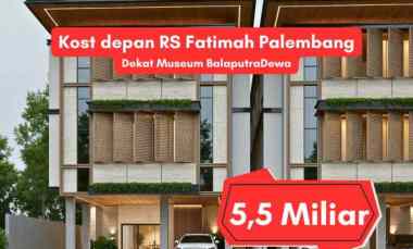 Jual Kost 24 Kamar KM 6 Palembang dekat RS Siti Fatimah 3 Lantai SHM