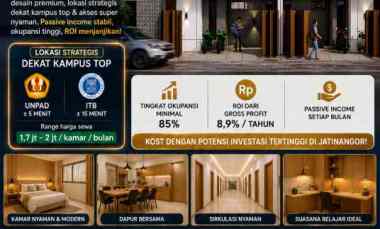 Dijual Kost Exclusive 6 12 Kamar di Jatinangor, dekat Unpad dan ITB