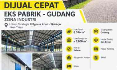 dijual ruko gudang kantor bypass krian