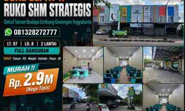 Dijual Ruko SHM 2 Lantai Jogja Kota dekat Taman Budaya Embung Giwangan
