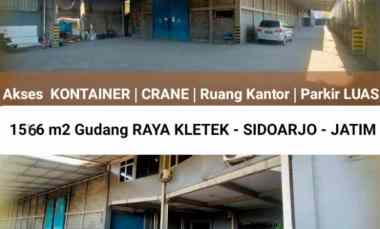 dijual ruko gudang kantor jalan raya kletek