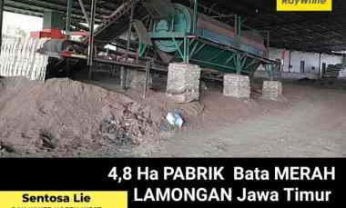 Dijual 4,8 Ha Pabrik Bata Merah di Raya Sukobendu - Mantup - Lamongan