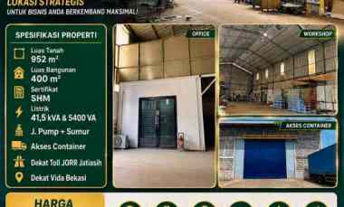 dijual ruko gudang kantor jl pangkalan 2 cikiwul bekasi